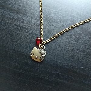 Anklet, Hello Kitty Brass 11" NOS fashion jewelry Sanrio charm Y2K